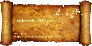 Lenhardt Éva névjegykártya